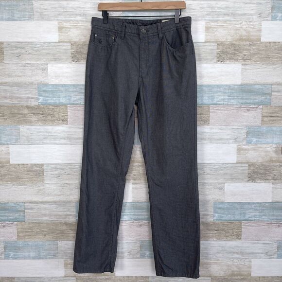 English Laundry Walker Pants Gray Patterned 5 Pocket Slim Leg Casual Mens 32x32 - Picture 1 of 10